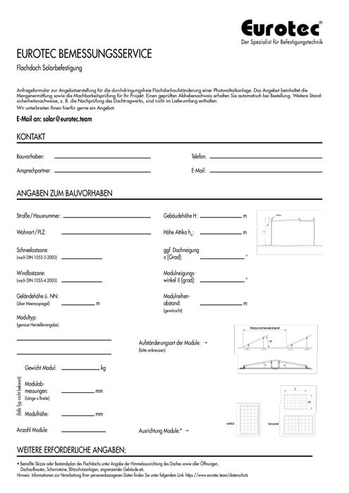 Fissaggio di moduli solari su tetti piani